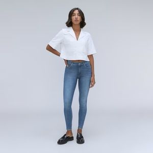 Everlane mid-rise skinny jean in Atlantic Wash